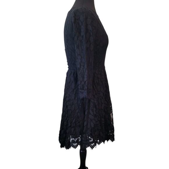 Free People Queens Love Black Lace Gothic Dress Sz 2 EUC - Picture 4 of 13